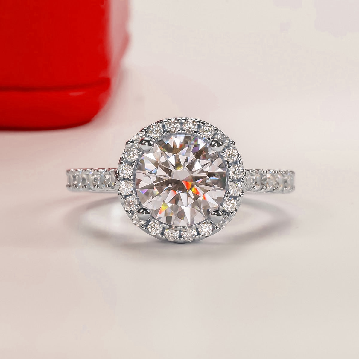 Anel Coroa Brilhante Moissanite Cravejado