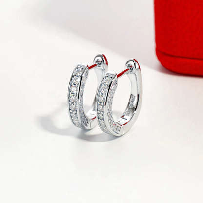Brinco Radiance Moissanite em Prata Banhado a Ouro 18k