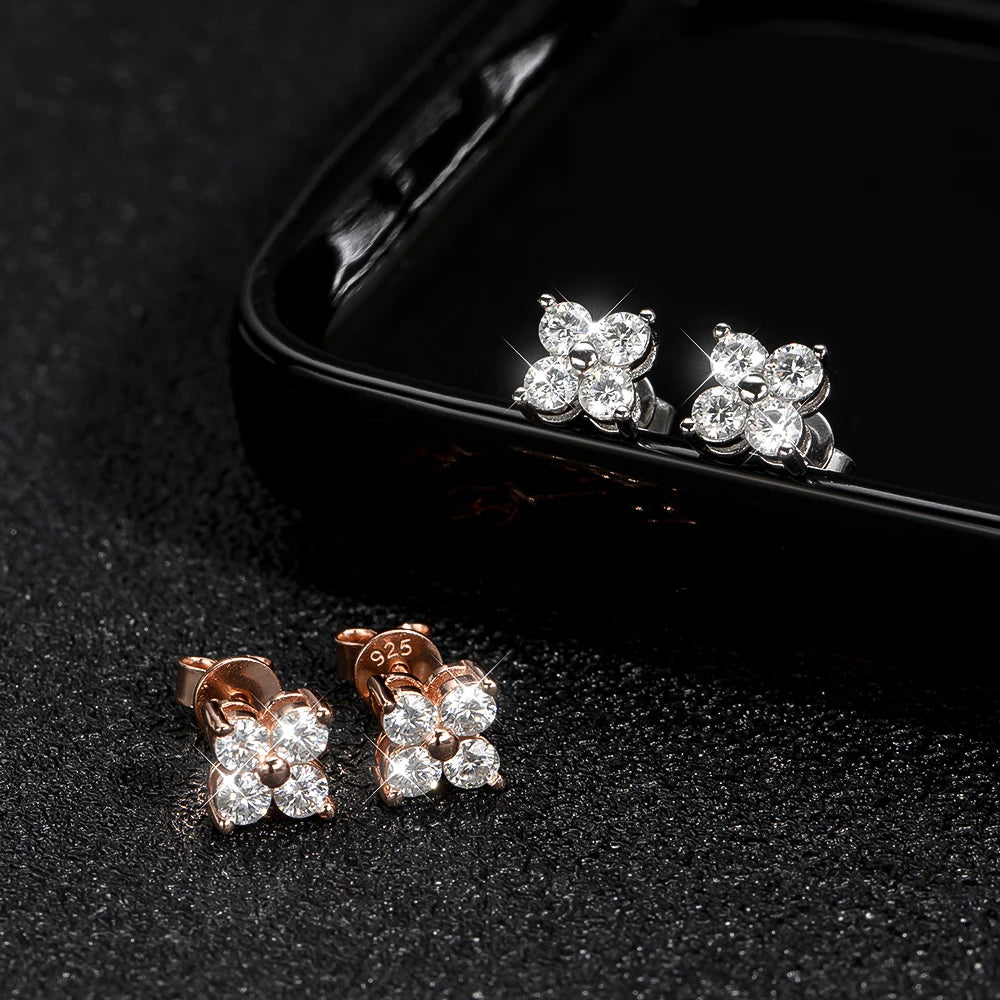 Brinco 4 Pedras Moissanite - Loratta 