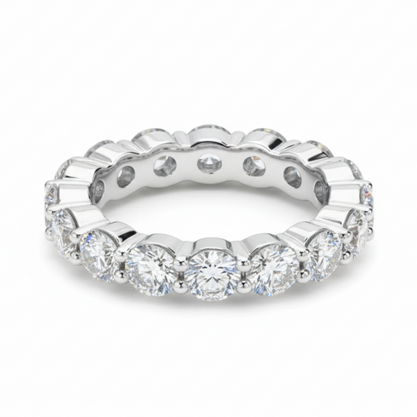 Aliança 400 Pontos Moissanite Banhada a Ouro 18k