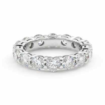 Aliança Fiel Amor 480 Pontos Moissanite Banhada a Ouro 18k