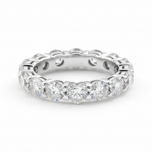 Aliança Fiel Amor 480 Pontos Moissanite Banhada a Ouro 18k