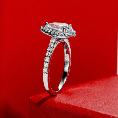 Anel Gota Moissanite Cravejado