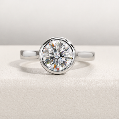 Anel Ponto de Luz Moissanite Banhado a Ouro 18k