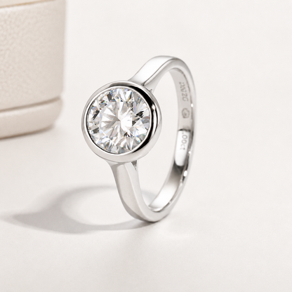 Anel Ponto de Luz Moissanite Banhado a Ouro 18k
