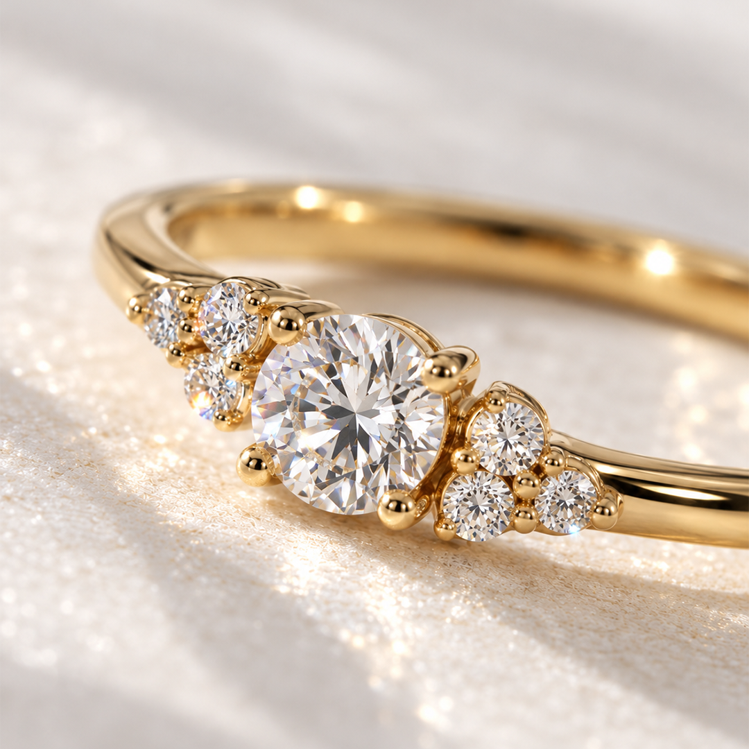 Anel Solitário Antares Moissanite 3mm em Ouro 18k