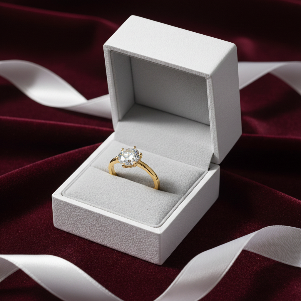 Anel Solitário Solara Moissanite em Ouro 18k