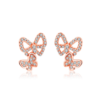Brinco Borboletas Moissanite - Loratta 