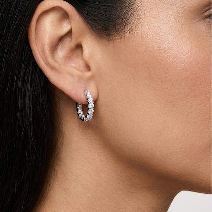 Brinco Argola Luxury Moissanite Banhado a Ouro 18k