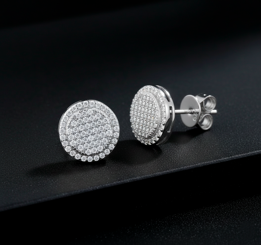 Brinco Centelha Moissanite Banhado a Ouro 18k