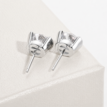 Brinco Ponto de Luz Moissanite Banhado a Ouro 18k