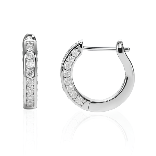 Brinco Radiance Moissanite em Prata Banhado a Ouro 18k