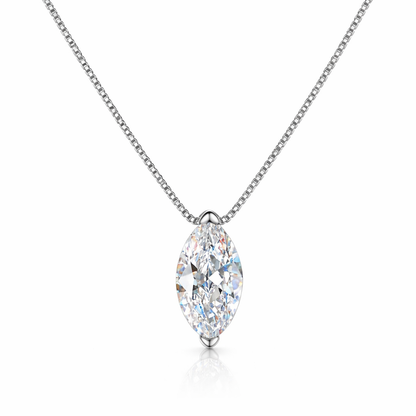 Colar Bella Marquise Moissanite Banhado a Ouro