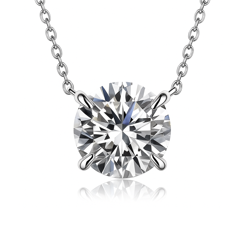 Colar Alma Brilhante Moissanite Banhado a Ouro