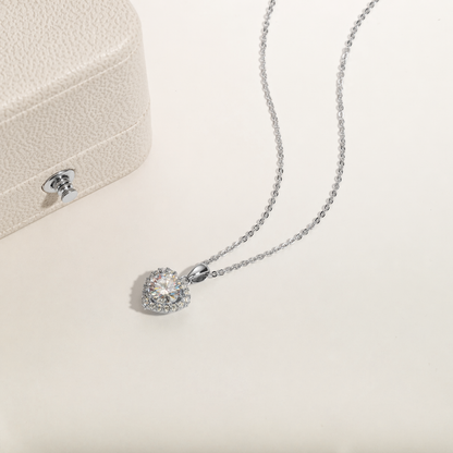 Colar Ponto de Amor Moissanite Banhado a Ouro