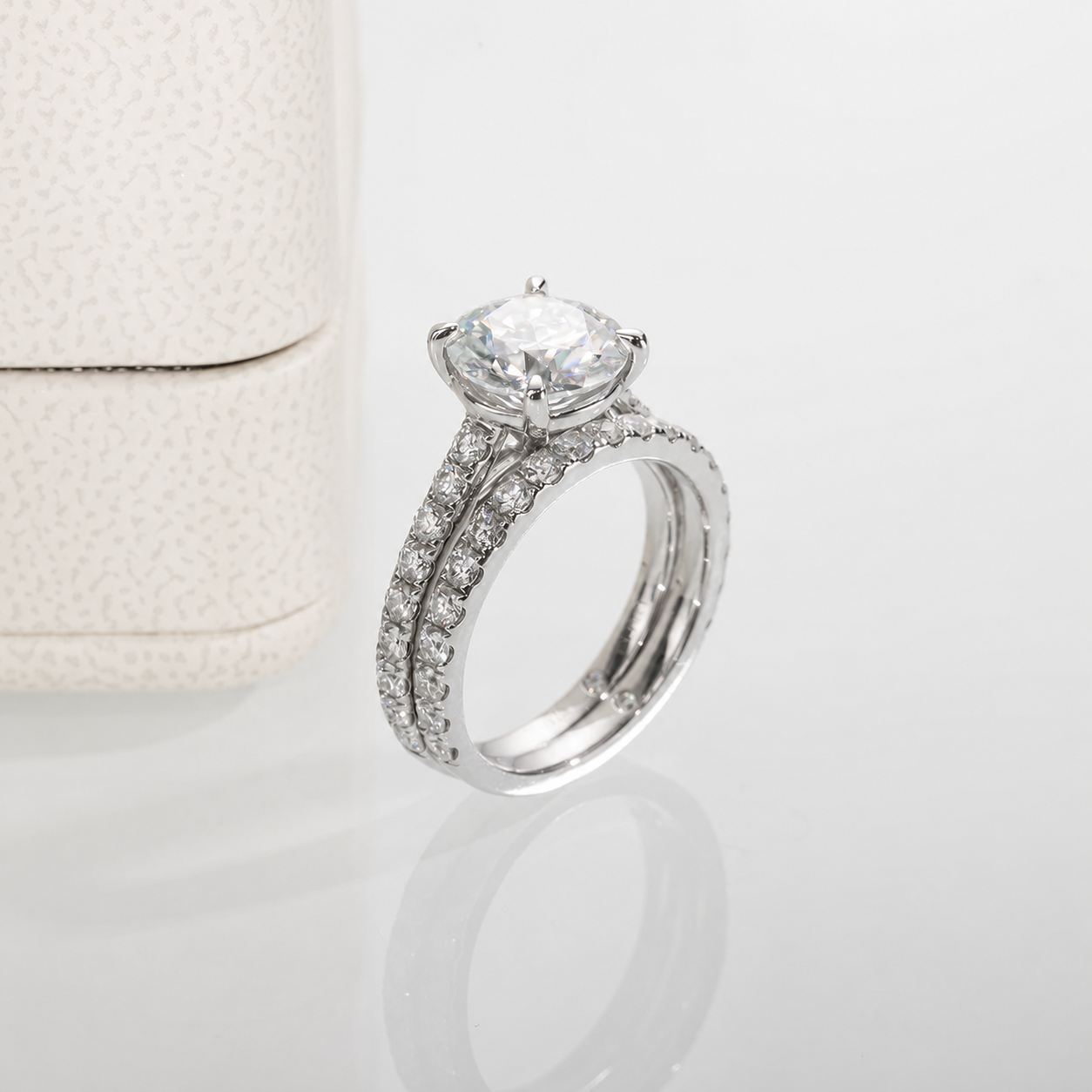 Conjunto Alvor Moissanite Banhado a Ouro 18k