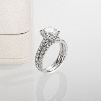 Conjunto Alvor Moissanite Banhado a Ouro 18k
