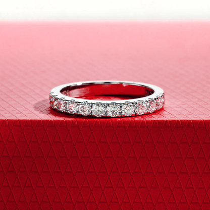 Meia Aliança Shimmer Moissanite Banhada a Ouro 18k