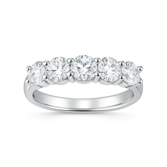 Anel Quintessência Moissanite Banhado a Ouro 18k