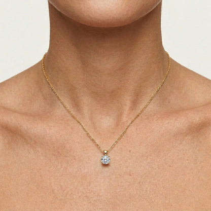 Colar 4 Garras Moissanite Banhado a Ouro
