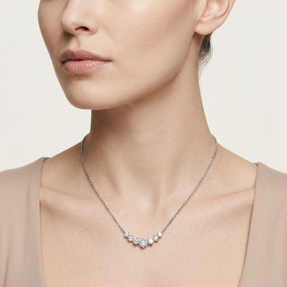 Colar Brilho Estelar Moissanite Banhado a Ouro