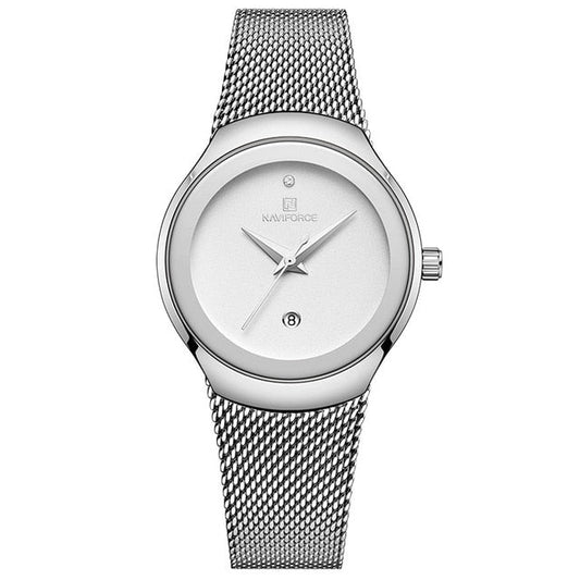 Relógio Feminino Mônaco Prata 32mm
