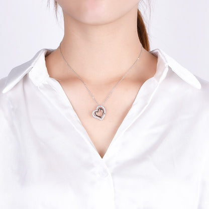 Colar Amor Brilhante moissanite Banhado à Ouro Branco 18k - Loratta 