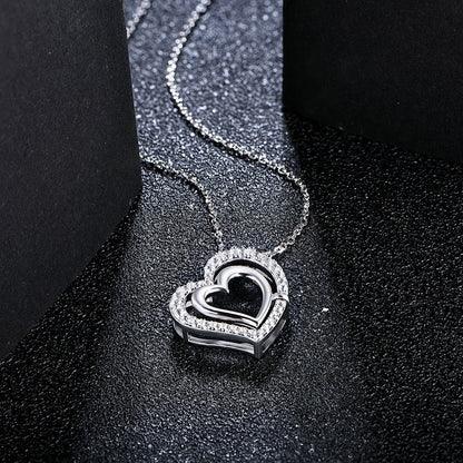 Colar Amor Brilhante moissanite Banhado à Ouro Branco 18k - Loratta 