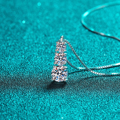 Colar Brilho da Alma Moissanite em Prata - Loratta 