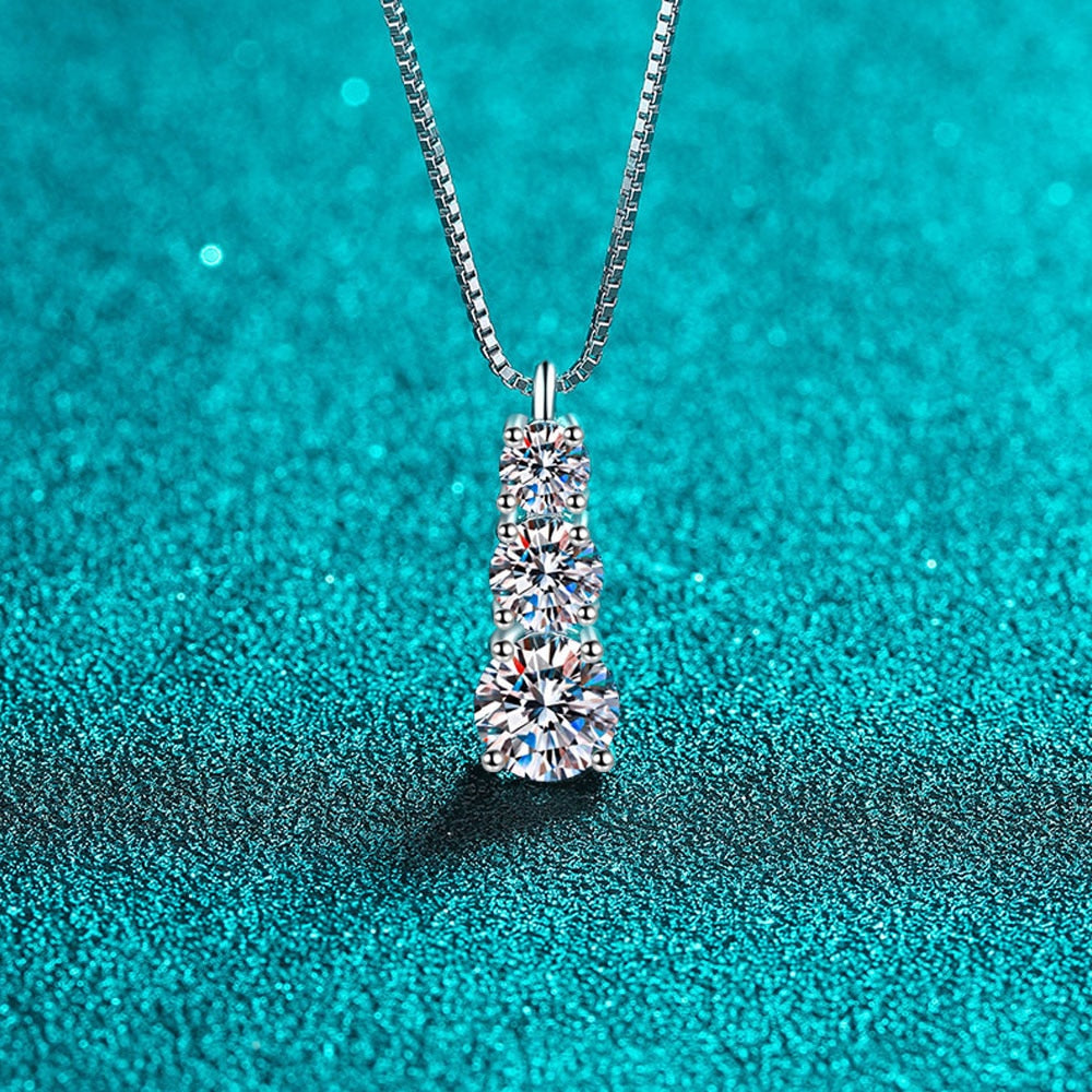 Colar Brilho da Alma Moissanite em Prata - Loratta 